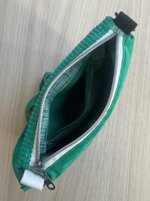"Flickenwerk II/5" - GRASGRÜN-JEANS-CREME-SCHWARZ